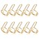 Lusofie 10Pcs Nail Rings With Nails Attached Adjustable Metal Ring Nails Wudu Nail Rings Reusable Detachable Fingernail Rings for Women(Gold)