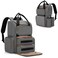 LUXJA Nail Polish Organizer (Backpack Version) Holds 70 Bottles and a Nail Lamp, Travel Nail Polish Bag with 2 Removable Cases and Tools Storage Pockets (Patent Pending), Gray