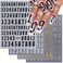8 Sheets Number Nail Art Stickers Decals, 3D Self Adhesive Nail Design Stickers Black White Gold Silver Nail Decals Small Numbers Nail Art Supplies for Women Manicure Tips Accessories DIY Nail Art