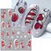 Christmas Nail Stickers Snowflake Nail Decals 5D Exquisite Embossed Nail Art Supplies Christmas Bells Gloves Feather Design Self-Adhesive Nail Art Stickers Xmas Nail Decoration for Women, 3 Sheets