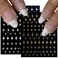 Star Nail Stickers 8 Sheets Nail Art Stickers 3D Self-Adhesive Nail Decals Gold Silver Black White Star Design Nail Art Supplies Acrylic Nail Accessories for Women Girls DIY Manicure Decorations