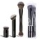 MAANGE 3 PCS Foundation Makeup Brush Set, Double-ended Kabuki Brush Contour Brush for Liquid Powder Concealer Cream Cosmetics Blending Blush Buffing Face Makeup Tools (Black)