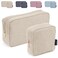 MAGEFY Small Makeup Bag for Purse Mini Cosmetics Bag Corduroy Cute Cosmetic Pouch for Women with Slip-in Pockets