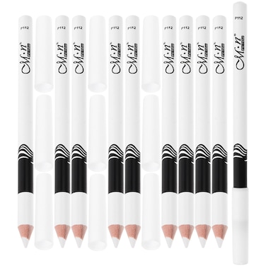 MAGICLULU 20pcs White Eyeshadow Eyeliner Highlighter Eye Liner Pen White Lying Silkworm Pencil Professional Make up Pencil for Woman Makeup