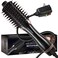 Round Hair Dryer Brush - Hot Air Blow Dryer Brush for Women for Hair Drying, Styling and Volumizing -(Black)