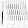 30 Pieces 10 ml Empty Mascara Tubes Eyelash Wand Refillable Clear Bottles Cream Container with 4 Pieces Transparent Funnels Transferring Castor Oil for DIY Cosmetics (Matte White)