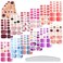 Maitys 264 Pieces 12 Sheets Toe Nail Stickers Self Adhesive Full Nail Wraps Toenail Art Polish Stickers Strips Manicure Accessories Glitter Decals with 1 PC File for Women Girls(Chic Style)
