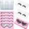 Maitys 60 Pieces Empty Eyelashes Packaging Box and Tray 30 Pieces Empty Eyelash Boxes Pink Lash Packaging Case with 30 Pieces Empty Eyelash Tray False Eyelashes Storage Container