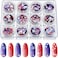12 Boxes 4th of July Nail Glitter Independence Day Star Nail Sequins Holographic Red Blue Mixed Star Hollow Hexagon Circle Nail Decal 3D for Women Girl Nail Eye Face Body Decor (Bright Style)