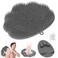 Manmihealth Upgrade Shower Foot Massager Scrubber &amp; Bath Glove Set(2 PCS), Hands-Free Back Scrubber for Shower, Wall-Mounted Shower Brush with Body &amp; Face Scrubber and Free Adhesive Hook. (Gray)