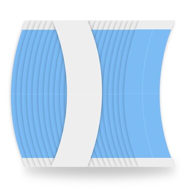 Manria 36Pcs Blue Double Sided Waterproof Lace Wigs Adhesive Tape Strips for Lace Front Wig Toupee C-Shaped Wig Tape for Lace Wigs #Blue 36PCS (1/4)