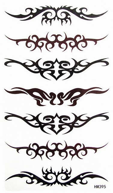 MapofBeauty Tribal Armband Temporary Waterproof Tattoo Sticker(2 pcs/lot)