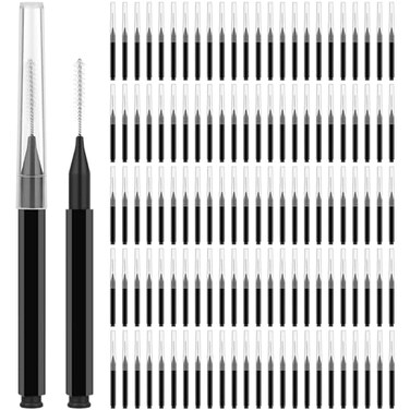 120PCs Micro Eyebrow Spoolies &amp; Laminator Brush Set with Cap, Eyelash Comb, Interdental Brushes, Lash Filler &amp; Eyebrow Lift Tint Tools