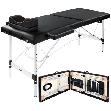 Lash Bed for Lash Extensions Portable Lash Bed Massage Table with Eyelash Pillow Esthetician Bed Salon Table Spa Table Spa Bed Height Adjustable Waterproof Aluminum Frame (Black)