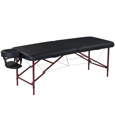 Master Massage Zephyr Lightweight Portable Massage Table Package- Tattoo Table- Spa Bed (Black, Maroon)