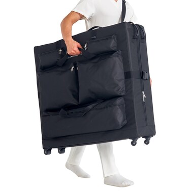 Master Massage Universal Size Wheeled Massage Table Carry Case with Wheels, Oversized Carrying Bag for Foldable Massage Bed with Castors-Fits 27&rdquo; to 32&rdquo; Width Folding Massage Table- Black.