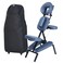 Professional Portable and Lightweight Tattoo/Massage Chair by Master Massage - Folding Aluminum Frame with Adjustable Features and Wheeled Carrying Case, Blue