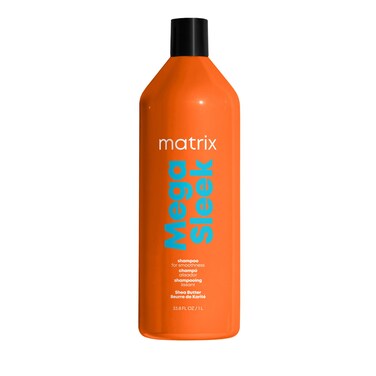 Matrix Mega Sleek Shampoo   Smoothing, Anti-Frizz, Detangling   For Dry, Damaged &amp; Frizzy Hair   Salon Professional Shampoo   With Shea Butter   Vegan