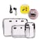 3 Packs Clear Beach Tote Bag Accessories suitable for Bogg Bag Insert Bag with 2 Hooks Key Holder Travel Cellphone Makeup Bags Toiletry Brush Organizer Cosmetic Divider Storage Inner Pouch -Black