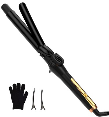 MAXT Curling Irons 1 Inch Waver Curling Wand Ceramic Tourmaline Hair Curler Dual Voltage Curlers Long Lasting Curls &amp; Waves Hair Wand with 5 Heat Settings Glove Clips Include