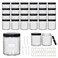 24 Pack 8 oz Glass Jars with lids, Clear Cosmetic Jars with Inner Liners and Black Lids, Lotion Jars, Candle Making Jars for Lotions, Scrubs and Cosmetic, Lables and Spatulas Include