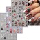 3PCS Christmas Nail Art Stickers 5D Embossed Self-Adhesive Gingerbread Man Christmas Snowflake Snowman Nail Design Xmas Floral Nail Decals Canes Holiday Manicure Decor