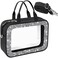 Meetart Clear Makeup Bag.Crushed Diamond Travel Toiletry Bag with Detachable Shoulder Strap.Transparent Cosmetic Bag for Travel, Bathroom Storage.(Black)