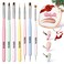 MEFA Nail Art Brushes Set, 8 Pcs Nail Brushes for Nail Art and Nail Art Palette with Polish Brush, Extension Gel Brush, Liner Brush, Carved Brush, Dotting Pen, Builder Brush, Fan Brush for Home Salon