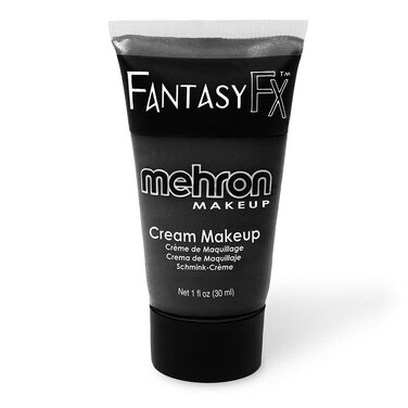 Mehron Makeup Fantasy FX Cream Makeup   Water Based   Halloween   Black Face &amp; Body Paint For Adults 1 fl oz (30ml) (Black)