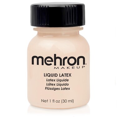 Mehron Makeup Liquid Latex   SFX Makeup   Halloween   Latex Glue for Skin   Prosthetic Glue 1 fl oz (30 ml) (Light Flesh)