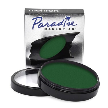 Mehron Makeup Paradise Makeup AQ Pro Size   Stage &amp; Screen, Face &amp; Body Painting, Special FX, Beauty, Cosplay, and Halloween   Water Activated Face Paint &amp; Body Paint 1.4 oz (40 g) (Dark Green)