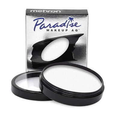 Mehron Makeup Paradise Makeup AQ Pro Size   Stage &amp; Screen, Face &amp; Body Painting, Special FX, Beauty, Cosplay, and Halloween   Water Activated Face Paint &amp; Body Paint 1.4 oz (40 g) (White)