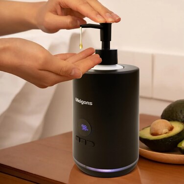 Oil Warmer for Massage, Massage Oil Warmer, Body Oils Heater for Spa, Salon and Barber Shops, with Two Oil Bottle Dispenser, Constant Temperature (Black)