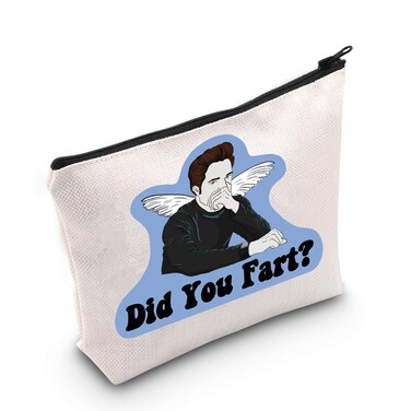 MEIKIUP Movie Inspired Gift Edward Inspired Makeup Bag Edward Fandom Gift Funny Edward Cosmetic Bag Movie Fans Gift (Fart Bag)