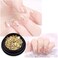 3D Gold Nail Studs Gold Nail Rivets Gems Nails Art Decoration Sparkle Rhinestones Hollow Moon Star Shaped Artificial Pearls Metal Rivets Charms DIY Nail Tips 9 Boxes