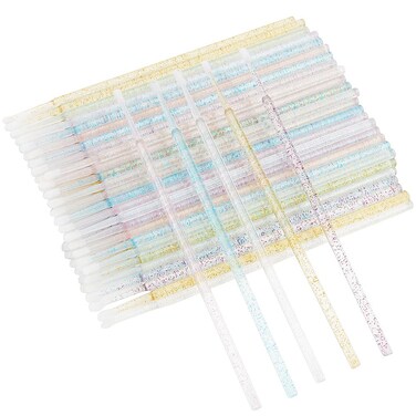 500 PCS Crystal Disposable Micro Applicators Brush,Eyelash Mascara Wands Microswabs For Eyelash Extension(Mixed 5 color)