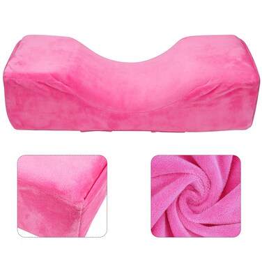 Eyelash Extension Velvet Lash Pillow Beauty Salon Memory Foam Neck Pillow for Lash Extension Grafting Make Up (Rose)