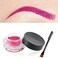 12 Color Eyebrow Cream Colorful Smooth Eyebrow Pomade Gel Long Lasting Waterproof Eyeliner Gel Eye Brow Makeup Cosmetics with Eyebrow Brush (08 Magenta)