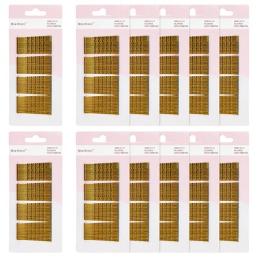 720 Count Bobby Pins 2 Inch, 60PCS Each-Pack of 12, Crimped Hair Pins, Non Slip Hair Accessories for Kids, Girls, and Women (Blonde)