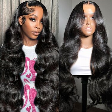 13x6 Body Wave Lace Front Wigs Human Hair for Women 13x6 HD Lace Front Wigs Human Hair Pre Plucked Bleached Knots With Baby Hair 180 Density Body Wave Frontal Wig 26 Inch