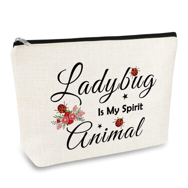 Ladybug Gift Ladybug Makeup Bag for Girls Women Ladybug Lover Gift Cosmetic Bag Best Friend Friendship Gift Animal Lover Gift Christmas Birthday Gift for Her Sister Daughter Travel Makeup Pouch