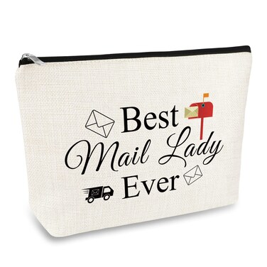 Mail Carrier Gifts Makeup Bag for Women Postal Worker Gift Mail Lady Gift Mail Carrier Thank You Gift Appreciation Gift Cosmetic Bag Pouch Birthday Christmas Gift for Mail Carrier Lady Retirement Gift