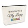 Bingo Game Lover Gift Makeup Bag Bingo Money Cosmetic Bag Lucky Bingo Gifts for Friends Bingo Gambler Gift Casino Lovers Gift Christmas Birthday Gifts for Mom Grandma Sister Travel Makeup Pouch