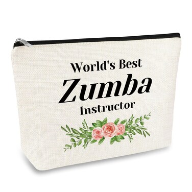 Zumba Instructor Gifts Zumba Gift for Women Makeup Bag Zumba Teacher Appreciation Gift Zumba Dance Fitness Gift Thank You Gift for Zumba Teacher Coach Instructor Cosmetic Bag Travel Toiletry Bag