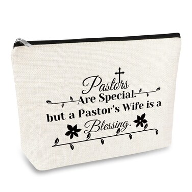 Pastor&rsquo;s Wife Gift Makeup Bag Pastor Wife Appreciation Gift Religious Gift Cosmetic Bag Pastor&rsquo;s Wife Minister's Wife Gift Christmas Birthday Gift for Pastor's Wife Travel Toiletry Bag Pouch