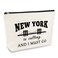 New York Travel Gift Makeup Bag NYC Gift for Girls Women Souvenir Zipper Cosmetic Bag New York City Themed Vacation Present Girls Trip Weekend Present Travel Toiletries Pouch