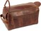 Premium Leather Toiletry Bag Travel Dopp Kit Unisex (King Size) extra 3 Leather items :Shaving Brush Case, Razor Protective Travel Case (Combo of 4 Items)