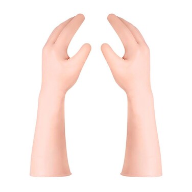 minkissy 1pair Softening Mitten Hands Anti-Cracking Rough Elastic Dead Glove Gel Dry Covers Beige Heal Long Oils Gloves Moisturizing Care for Supplies Hard Remove Skin-Friendly