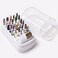 minkissy Round Nail Drill Bits Holder with Nail Drill Bits Brush, 30 Holes Nail Drill Bits Stand Displayer Organizer (Not Include Nail Drill Bits)