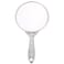 minkissy Hand Mirror Round Silver Handheld Mirror Makeup Hand Mirror for Women Hairdressers Vanity Pocket Mirror Cosmetic Mirror with Handle for Travel Home Salon Retro
